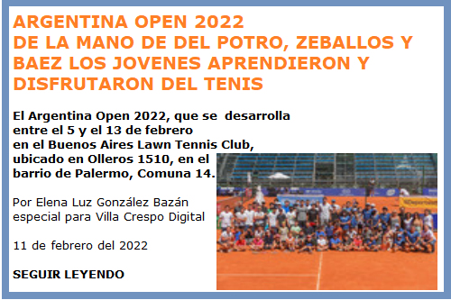 TENIS 2022 ALUMNOS